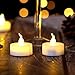 AGPTEK 100 Battery Operated LED Flameless Flickering Flashing Light Candle - Warm White