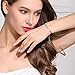 SHINCO Bella Lotus Half Bar CZ Paved 18k White Gold Plated Adjustable Chain Bracelets Women/Girls Fashion Jewelry, for Love, Anniversary