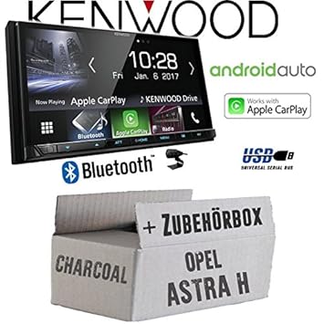Opel Astra H Charcoal - Autoradio Radio Kenwood DMX7017BTS - 2-DIN 17,7cm | Bluetooth | AndroidAuto | Apple CarPlay | Zubehör