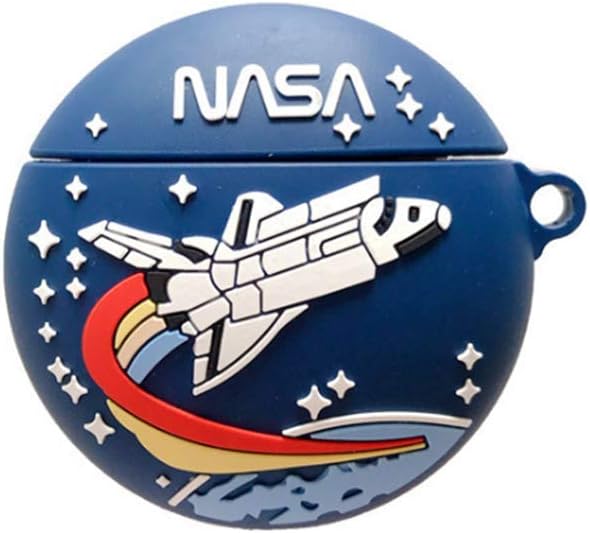 Suclap Airpods Case,Airpods NASA Case, Charging Drop-Proof Silicone Protective Case Cover for Apple Airpods