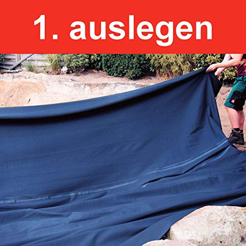 Firestone Teichfolie EPDM PondEasy vulkanisiert, schwarz 0,8 mm - Zuschnitt 3 x 2 m – Bild 3