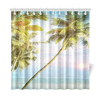 Amazon Com Nqeonr Home Decor Bath Curtain Postcard In Vintage