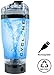 Cyclone IMPROVED v2.0 USB Rechargeable Protein Vortex Portable Mixer | BPA-FREE Shaker Bottle Blender, (Gunmetal)