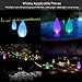 Esuper Solar Floating Pool Lights, 20 inch Inflatable Hangable Wateproof Color Changing Led Night Lamp, Kids DIY Drawing/Stickers Make Unique Decorations for Pool Garden Backyard - 2 Pcs
