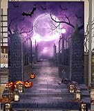 OurWarm 5x7FT Halloween Photo Cloth Backdrop Photography Background for Halloween Party Decorations Studio Photo Props
