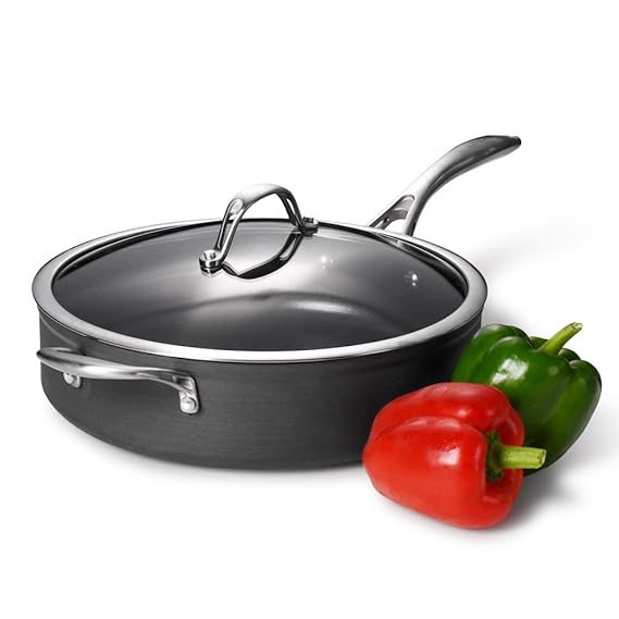 ProCook Professional Anodised NonStick Saute Pan with Lid 28cm 4