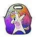 AOTIGO Dab Unicorn Rainbow Lunch Bag Insulated Neoprene Lunch Box Waterproof Tote Bag with Zipper for Kids, Boys, Girls, Women and Men