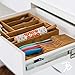 Totally Bamboo Kitchen Drawer Organizer, Expandable Silverware Organizer and Utensil Holder, 8 Compartments with Dividers