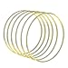 Aboat Set of 6 Dream Catcher Metal Rings, Macrame Ring for Dream Catcher and Crafts, Gold, 6 Inch