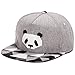 King Star Men Solid Flat Bill Hip Hop Snapback Baseball Cap Panda-Gray