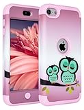 iPod Touch 6th Generation Case,iPod Touch 5th Generation Case,SLMY(TM) [Cute Owls Series] Hybrid Impact Shockproof Defender Case for Apple iPod Touch 5/6 Purple