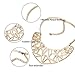 Onnea Gold Tone Cutout Geo Choker Necklace for Women