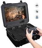Case Club Waterproof Playstation 4 Portable Gaming Station with Built-in Monitor & Storage for PS4 Controllers & Games