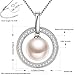 J.Rosée Simulated Pearl Necklace for Woman, with 925 Sterling Silver and 3A Cubic Zirconia Love Around You 18
