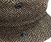 Irish Tweed Flat Cap Brown Herringbone Irish Made John Hanly & Co. Sizes S-XL