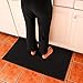 XCEL Black Rubber Anti Fatigue Mat for Kitchen Floor, Standing Desk, Salon - 32 x 18 x 1/2 Inch Thick - Soft, Non Slip, Heavy Duty Floor Mat to Stand on While Working - Home Office Accessories