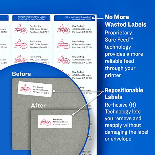 Avery Repositionable Shipping Labels 2 x 4 - Image 5