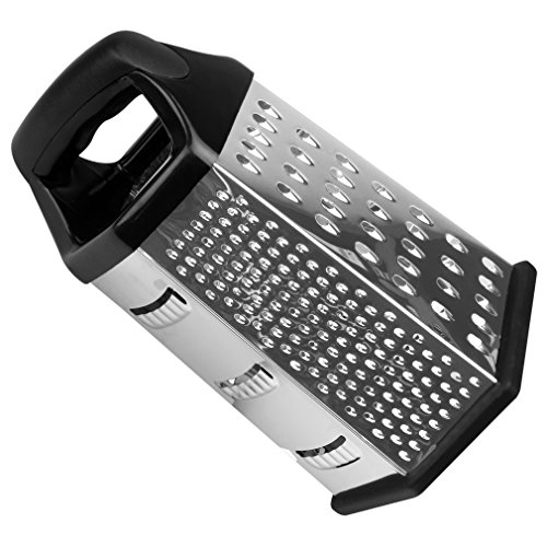 Evelots Cheese Grater Vegetable Slicer Stainless Steel, 6 Sided, 9.5