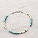 Zoestar Turquoise Anklet Ankle Bracelet Beaded Foot Chain Accessories Foot Jewelry for Women (Color 4)