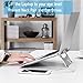 Laptop Stand, Aluminum Laptop/Tablet Mount Holder,Foldable Lightweight Ventilated Laptop Riser Stand,Desktop Cooling Desk Holder for 10~15.5” Laptop MacBook/HP/Dell/Lenovo/Samsung/Acer （A-Silver）thumb 4