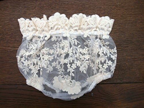 Handmade Vintage Newborn Baby lace Ivory bloomer, diaper cover
