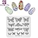 KADS 7 Pcs Nail Art Stamping Plates Flower Butterfly Ocean Star Print Manicure Templates with Stamper