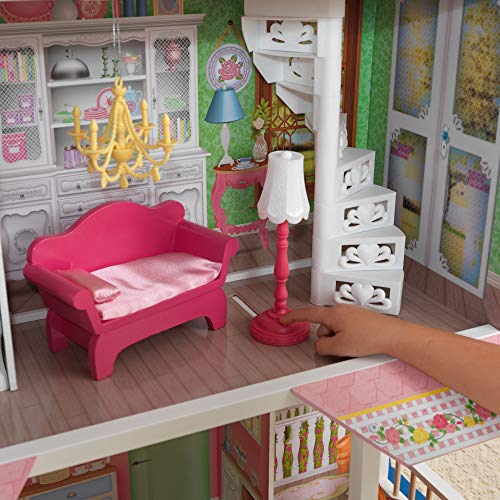 KidKraft 65851 Möbeln und Zubehör mit Licht-und Soundeffekten Sweet Savannah Puppenhaus aus Holz, 30 cm – Bild 6