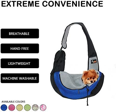 Ondoing Travel Pet Carrier Waterproof Lightweight Adjustable with Oxford Fabric Pet Shoulder Bag Soft Outdoor Pet Messenger Bag for Little Puppy Kitty(4828 CM) (Blue)