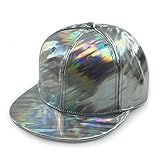 Jescakoo Cool PU Leather Snackback Cap Flat Brim Hip-hop Hat Snake Skin