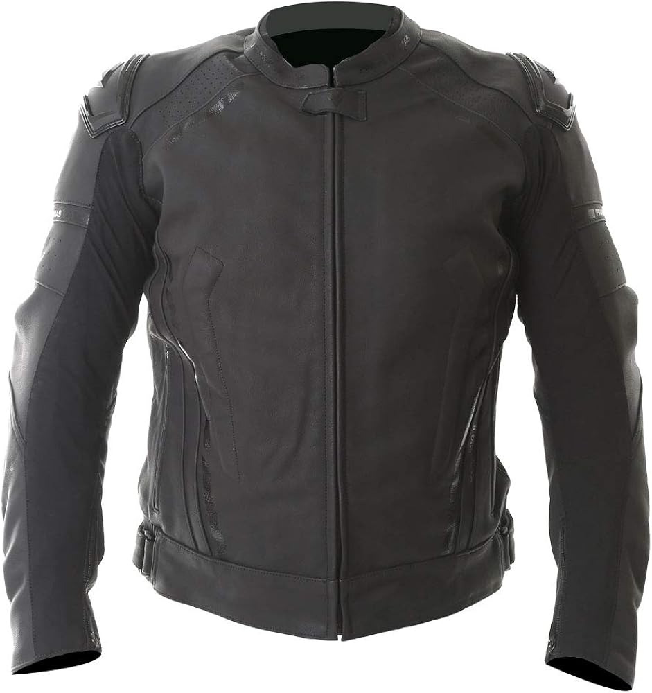 Frank Thomas Dynamic II Leather Motorcycle Jacket Plain Black J&S