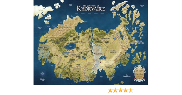 Eberron Map Of Khorvaire Photosight D&D Map Khorvaire Fantasy Dungeons & Dragons 24X18 Print Poster  : Home & Kitchen
