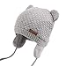 XIAOHAWANG Warm Baby Hat Cute Bear Toddler Earflap Beanie for Fall Winter (6-12 Months, A-Grey)