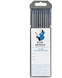 Blue DemonWelding Tungsten Electrodes, 2% Ceriated, GRAY, EWCe-2, 1/16 in x 7 in 10 pc pack TE2C-116-10T