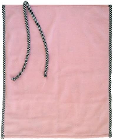 Patricia Ann Designs Paris Fleece Changing Mat with Check Trim, Pink/Black