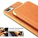 iPhone 7 Plus Case, TORUBIA Genuine Leather Wallet Card Slot Holder Flip Book Design Classic Minimalist Style Lightweight Ultra Thin Slim Fit Full Body Protective Cover Case for iPhone 7 Plus - Brown
