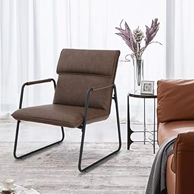 ALPHA HOME Living Room Accent Chair with Metal Legs for Home Office