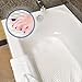 Premium Bath Tub Mat - Non-Slip & Anti-Bacterial with suction cups - 29 x 16 in. long, White
