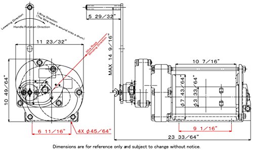 Maxpull Steel Spur Gear Heavy Duty Lifting, Pulling Hand Manual Winch with Automatic Brake, 6,600 lbs (3 ton) Capacity Without Cable or Wire Rope - GM-30-SI - Image 3