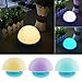 Firlar 7 Color Touch Sensor Portable Dimmable LED Tumbler Mushroom Night Light with 3 Batteries