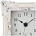 Kenova White and Silver Jeweled Table Clock
