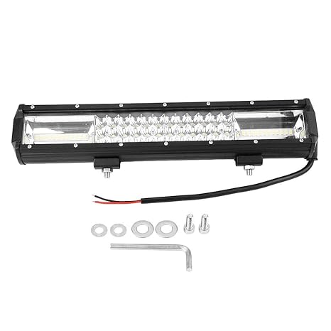 Outbit LED-Lichtleiste - 1 PC mit 16 Zoll 432W DC10V-30V Dreireihiger LED-Lichtbalken, Scheinwerfer für PKW-Offroad.