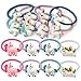 Unicorn Ponytail Holders Hair Ties for Toddler Girls Elastic Rubber Hair Bands Ties for Infant Children Kids Pack of 16
