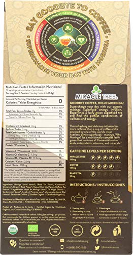 Miracle Tree's Energizing Moringa Infusion - Chai | Super Caffeinated Blend | Healthy Coffee Alternative, Perfect for Focus | Organic Certified & Non-GMO | 16 Pyramid Sachets - Thumbnail 5