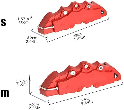 Amazon Xhuliwq 実用的なキャリパーカバートラック3d有用な車のユニバーサルブレーキキャリパーカバーフロントリアホイール ブレーキキャリパーカバー 車 バイク
