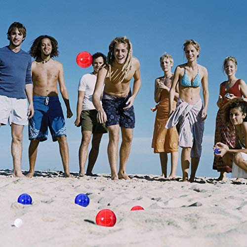 USA_BEST_SELLER Backyard Bocce Ball Set with 8 Balls Long-Lasting Strength Poly-Resin Composite