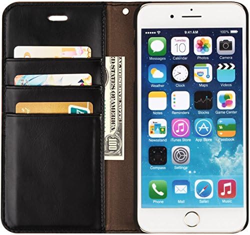 Samsung S8Plus Case Leather Wallet Phone Case Slim Flip Cover with Kickstand and Card Slots Business Mix Color Design (Brown)