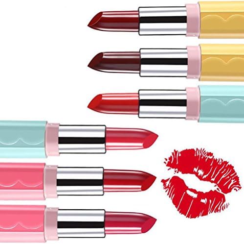 BingHang 6 color Colour Lipstick, Fairest Nude Matte Lipstick Long Lasting (5#)