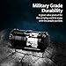 HIPPIH Led Camping Lantern, 2 Pack Portable Collapsible Outdoor Flashlight -Survival Kit for Hiking, Emergencies, Hurricanes, Outages, Storms (6 AA Batteries Included, Black)