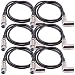 SEISMIC AUDIO - XLRRS2-6 Pack of 3' XLR Female to Right Angle Male Patch Cables