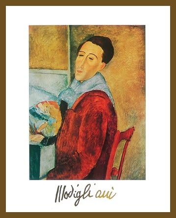Germanposters Amedeo Modigliani Selbstportrait Poster Bild Kunstdruck Im Alurahmen Bronze 30x24cm Amazon De Kuche Haushalt